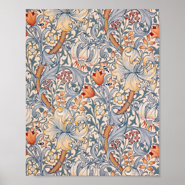 Golden Lily, William Morris Poster (Vorne)