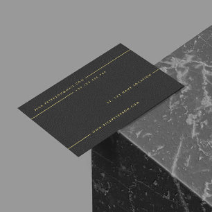 Golden Line Einfache Typografie Minimalistisches L Visitenkarte