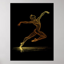 Golden Line Kunst, Dichtung und Musik Banca del Go Poster