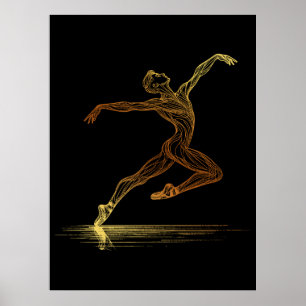 Golden Line Kunst, Dichtung und Musik Banca del Go Poster
