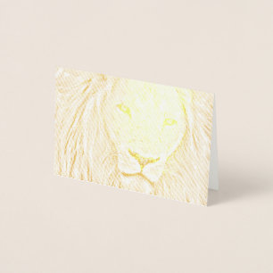 Golden Lion Happy Birthday Foil Card Folienkarte