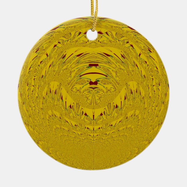 Golden Lion Head Printwerbung Keramik Ornament (Vorne)