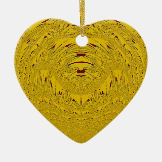 Golden Lion Head Printwerbung Keramik Ornament (Vorne)