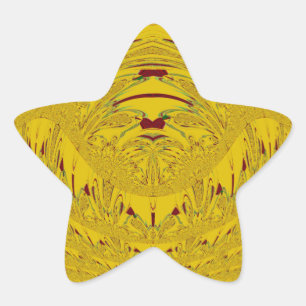 Golden Lion Head Printwerbung Stern-Aufkleber