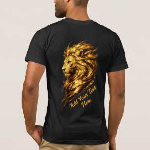 Golden Lion Legacy   Personalisierter Luxus-Goldlö T-Shirt