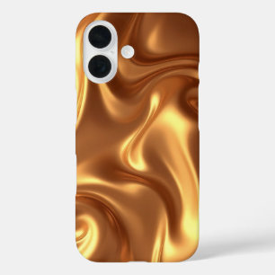 Golden Liquid iPhone 16 Hülle