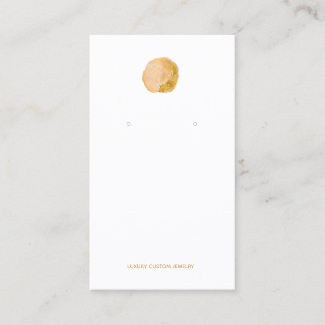 Golden Logo Cirring Earring Display Business Card Visitenkarte (Vorderseite)