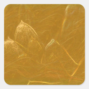 GOLDEN LOTUS2 QUADRATISCHER AUFKLEBER