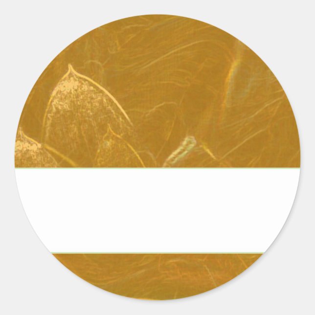 GOLDEN LOTUS BLANK TEMPLATE ARTISTIC ETIKETT DEKO  RUNDER AUFKLEBER (Vorderseite)