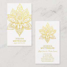 Golden Lotus Blume Visitenkarte