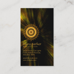 Golden Lotus Blume Yoga Medizin Wellness-Center Visitenkarte
