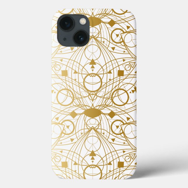 Golden Lotus Design Luxus Case-Mate iPhone Hülle (Rückseite)