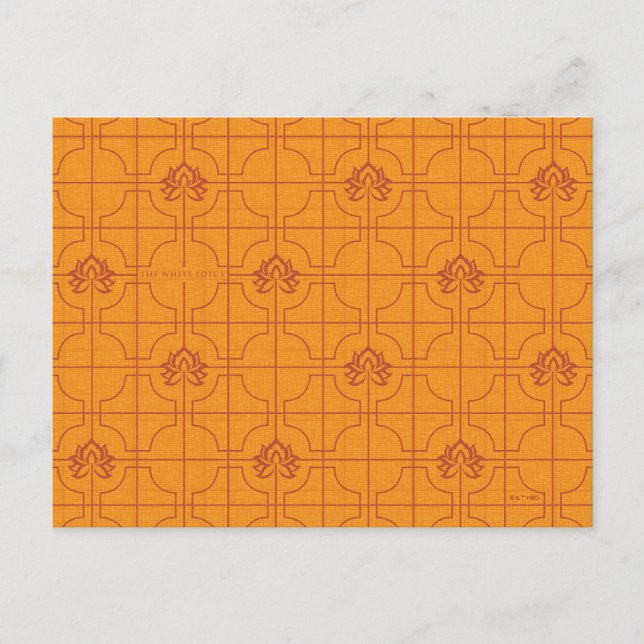 Golden Lotus Grid Pattern - The White Lotus Postkarte (Vorderseite)