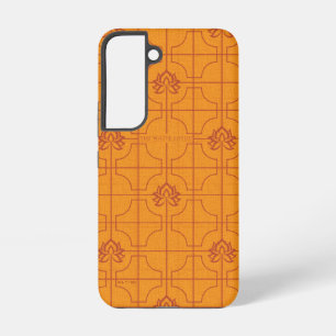 Golden Lotus Grid Pattern - The White Lotus Samsung Galaxy Hülle