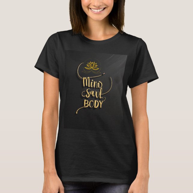 Golden Lotus "Mind, Soul, Body" Women's Basic T-Sh T-Shirt (Vorderseite)