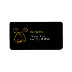 Golden Lyre Adressaufkleber
