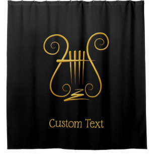 Golden Lyre Duschvorhang