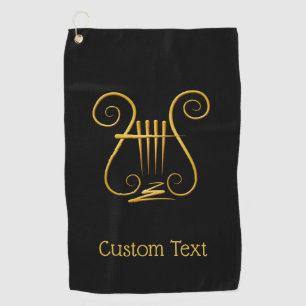 Golden Lyre Golfhandtuch