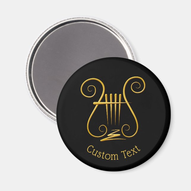 Golden Lyre Magnet (Vorderseite/Rückseite)