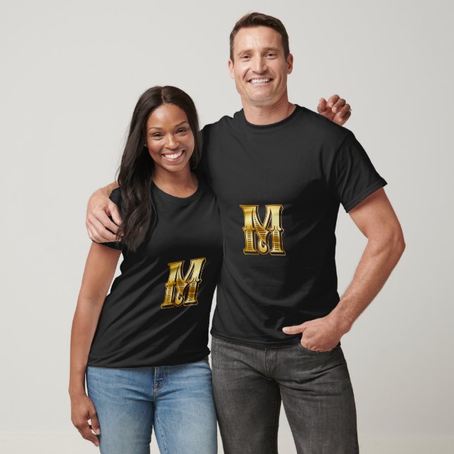 Golden M Letter T-Shirt (Unisex)
