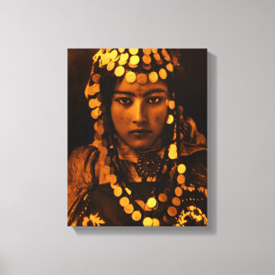 Golden Maghreb Ouled Naïl Berber Girl Female Frau Leinwanddruck