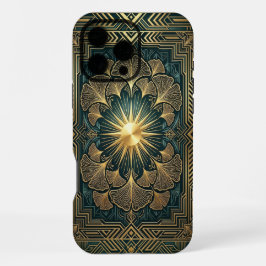 Golden Mandala Bloom | Gold iPhone 16 Pro Max case Hülle