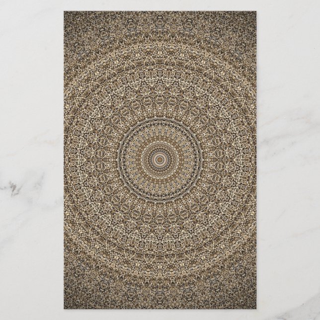 Golden Mandala Briefpapier (Vorderseite)