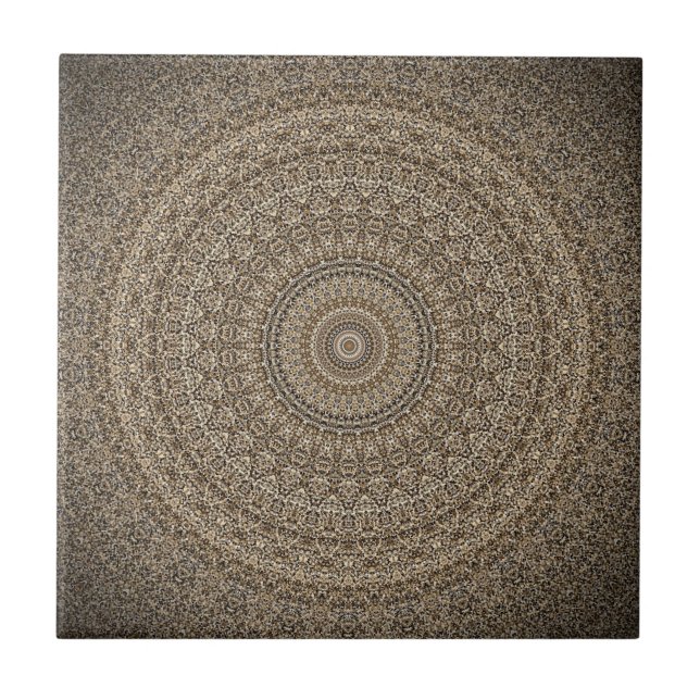 Golden Mandala Fliese (Vorderseite)