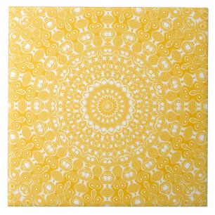 Golden Mandala Geometric Pattern Fliese