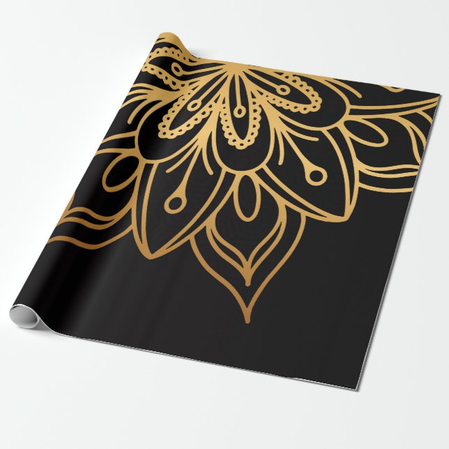 Golden Mandala Geschenkpapier (Ungerollt)