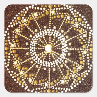Golden Mandala, Gold Chakra sticker