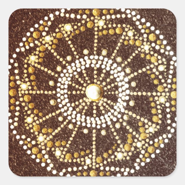 Golden Mandala, Gold Chakra sticker (Devant)