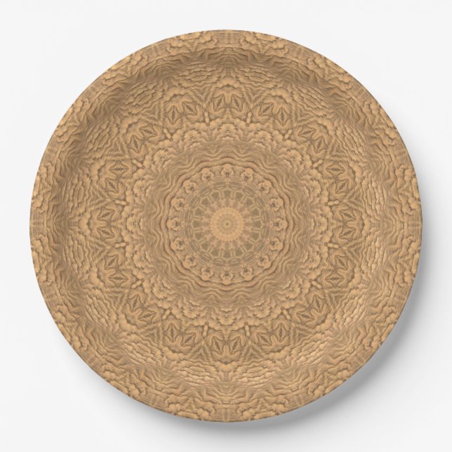 Golden mandala. "Goldener Sand". Pappteller (Vorderseite)