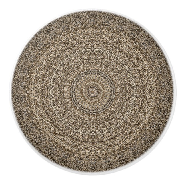 Golden Mandala Keramikknauf (Vorderseite)