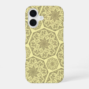 Golden Mandala Mosaic Muster TelefonCase iPhone 16 Hülle