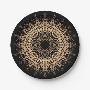 Golden Mandala Pappteller