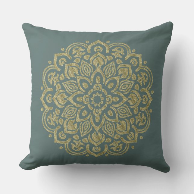 Golden Mandala - Pillow Kissen (Vorderseite)