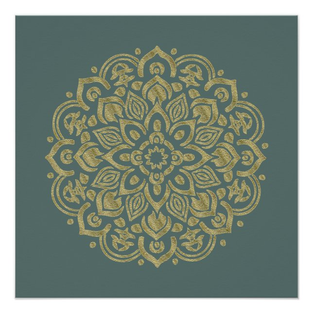 Golden Mandala - Poster (Vorderseite)