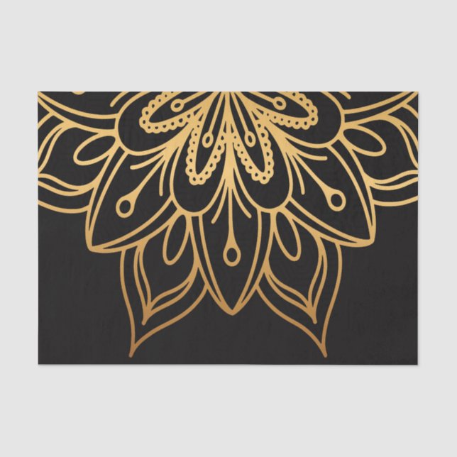 Golden Mandala Seidenpapier (Vorderseite)