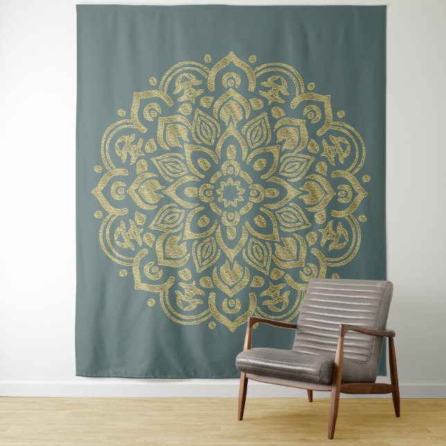 Golden Mandala - Tapestry Wandteppich (Beispiel)