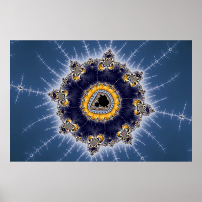 Golden Mandelbrot - Poster fractal (Devant)