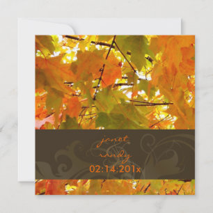 Golden Maple Blätter/Hochzeit im Herbst Einladunge Einladung