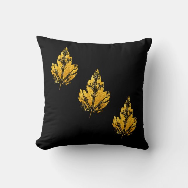 Golden Maple Leaf Kissen (Vorderseite)