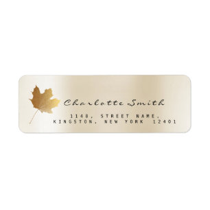Golden Maple Leaf Pearly Ivory Creamy UAWG Labels
