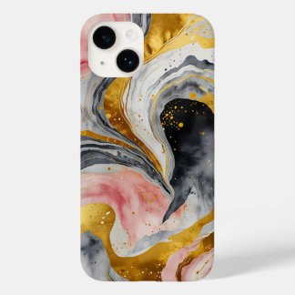 Golden Marble Whirls Case-Mate iPhone 14 Hülle
