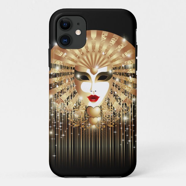Golden Mask Mardi Gras iPhone 5 Fall Case-Mate iPhone Hülle (Rückseite)