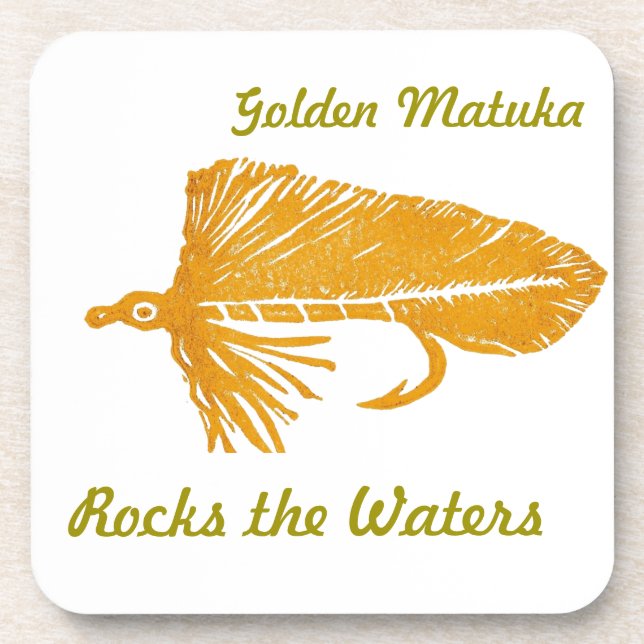 "Golden Matuka" Streamer Fly Untersetzer (Vorderseite)