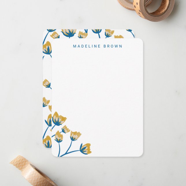 Golden Meadow Mitteilungskarte (Vorderseite/Rückseite Beispiel)
