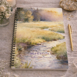 Golden Meadow Personalized Reflections Journal Notizbuch