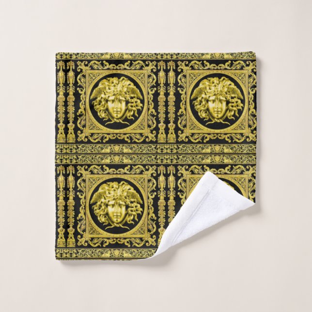 Golden Medusa Badtuch Set (Waschlappen)